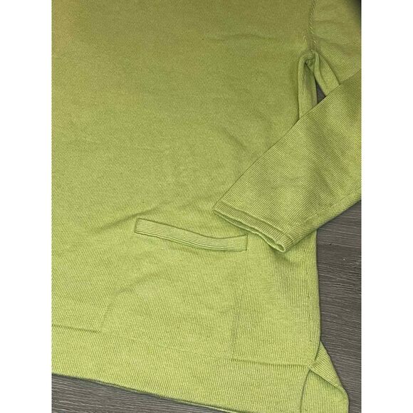 J. Jill Womens woven sweater size Large in lime green - Picture 2 of 3